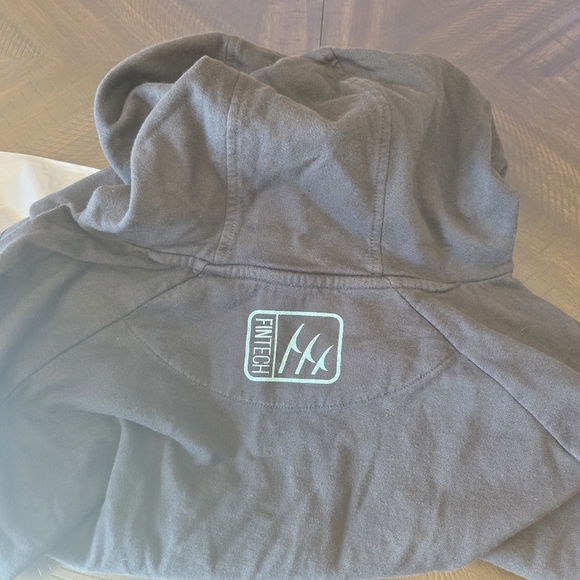Fintech Black Anthracite Point Breeze Hoodie | UPF 30+ Fishing Size Large NEW - Picture 9 of 11